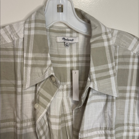 NWT Madewell Plaid Perfect Work Shirt - Picture 5 of 7